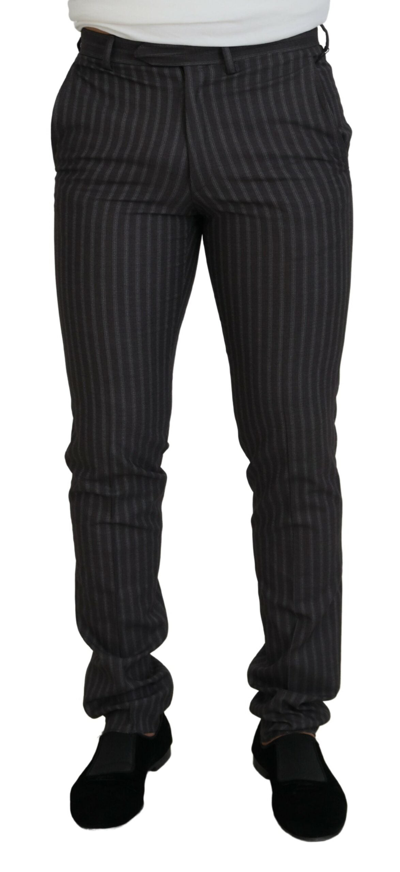 Bencivenga Brown Stripes Slim Fit  Pants