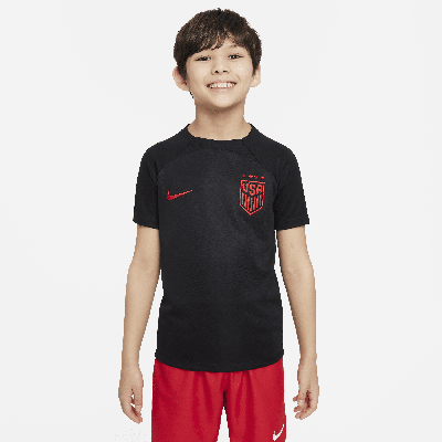 Nike U.s. Academy Pro Big Kids'  Dri-fit Short-sleeve Soccer Top In Black