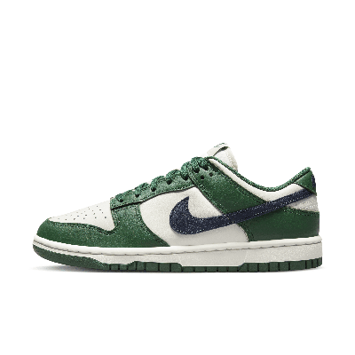 Nike Dunk Low Basketball Shoe In Gorge Green/ Navy/ Phantom