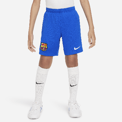 Nike Fc Barcelona 2023/24 Stadium Away Big Kids'  Dri-fit Soccer Shorts In Royal