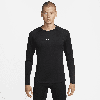 Nike Pro Tight Longsleeve Top In Black