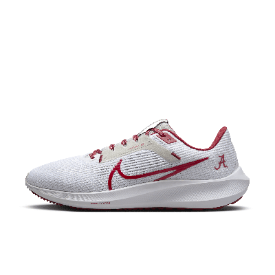 Nike Men's Pegasus 40 (alabama) Road Running Shoes In White