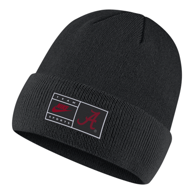 Nike Alabama  Unisex College Beanie In Black