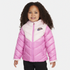 Nike Babies' Colorblock Chevron Puffer Jacket Toddler Jacket In Pink