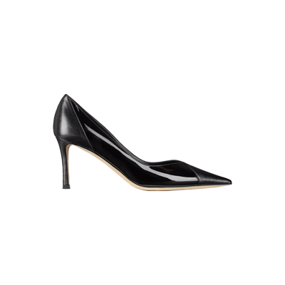 Jimmy Choo Cass 75 Patent Leather Pointy-toe Pumps In Black