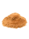 RUSLAN BAGINSKIY FAUX-FUR WIDE-BRIM HAT