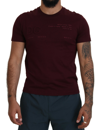 DOLCE & GABBANA DOLCE & GABBANA MAROON PRINTED SHORT SLEEVES MEN MEN'S T-SHIRT