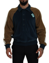 Dolce & Gabbana Multicolor Cotton Collared Pullover Sweater In Multicolor