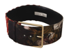 Dolce & Gabbana Multicolor Wide Leather Floral Gold Metal Buckle Belt In Multicolor