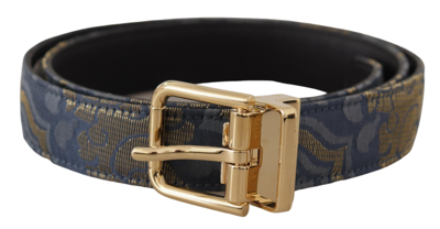 DOLCE & GABBANA DOLCE & GABBANA ELEGANT NAVY BLUE LEATHER WOMEN'S BELT