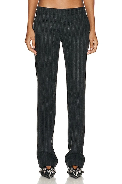 Acne Studios Stripe Trouser In Charcoal Grey