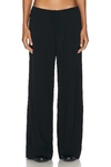 The Row Bariem Low-rise Jersey Wide-leg Pants In Black