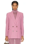 Blazé Milano Everynight Double Breasted Peak Lapel Blazer In Orchid