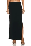 Norma Kamali Side-slit Jersey Maxi Skirt In Black