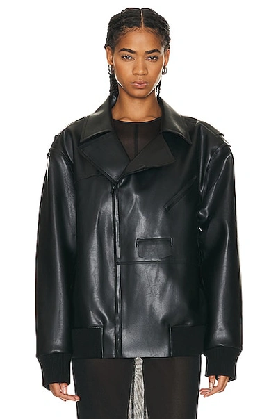 Norma Kamali Oversized Moto Jacket In Black