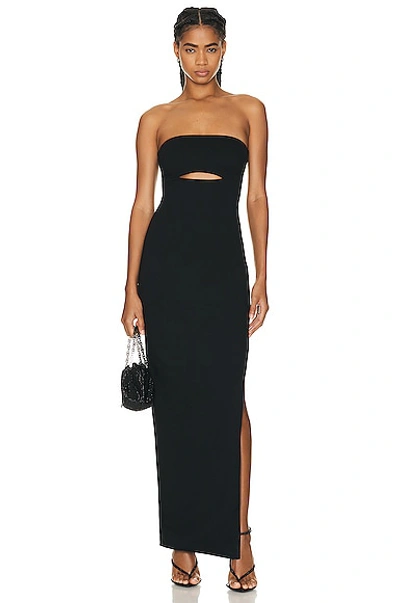 Nicholas Pasha Strapless Tube Gown With Cutout In Black
