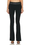 Blumarine Eyelet-embellished Flared Trousers In Nero