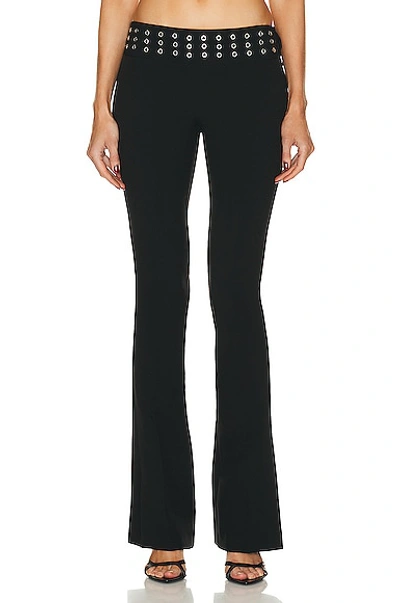 Blumarine Black Stretch Flared Pants