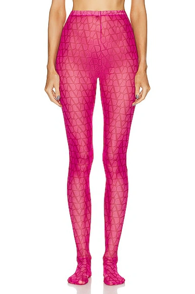 Valentino Iconographe Legging In Pink