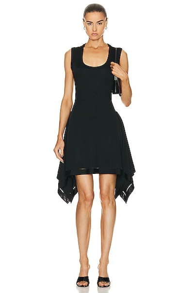 Burberry Split Hem Mini Dress Female Black