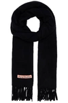 Acne Studios Canada Narrow Wool Scarf In Black