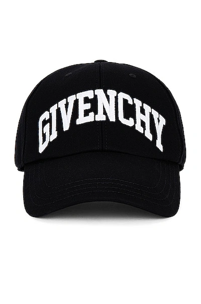 Givenchy Curved Cap With Embroidered Logo In Black