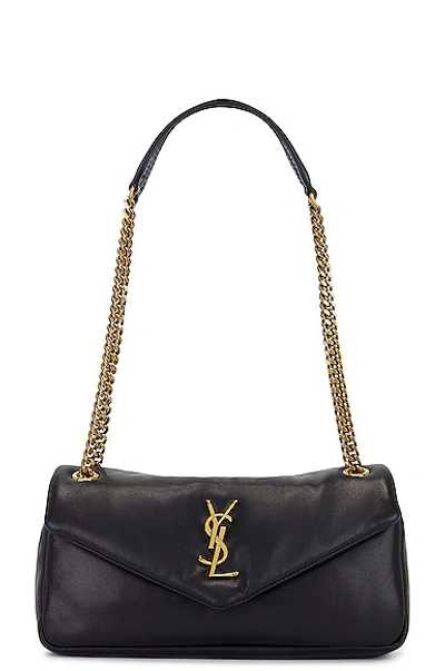 Saint Laurent Calypso Leather Shoulder Bag In Nero