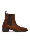 Tom Ford 40mm Suede Ankle Boots In Burnt