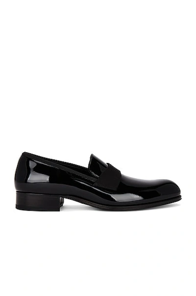 Tom Ford Patent Leather Loafer In Black