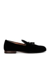 Tom Ford Tasselled Velvet Loafers In Black