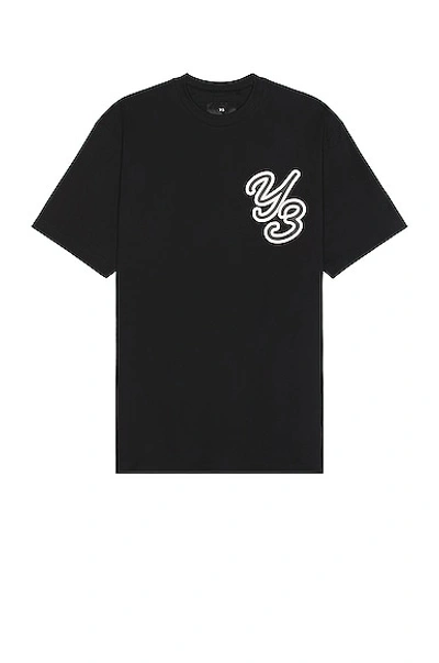 Y-3 Gfx Short Sleeves T-shirt In Nero