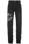 Amiri Black District Jeans In Black Od