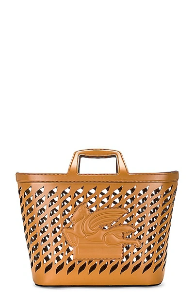 Etro Shopping Bag In Brown