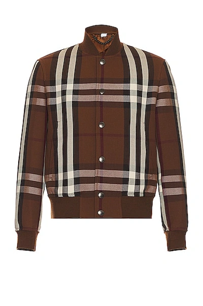 Burberry Landon Bomber Jacket In Multicolor