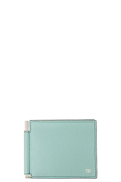 Tom Ford Money Clip Wallet In Nile Blue