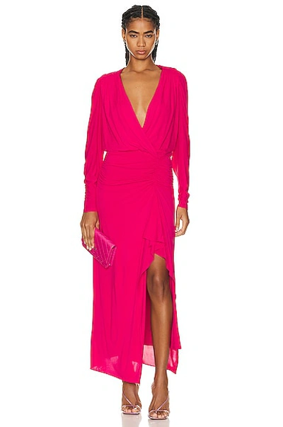 Simkhai Ellie Dress In Fuchsia