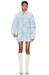 Isabel Marant Elize Denim Utility Jacket In Light Blue
