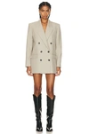Isabel Marant Double-breasted Virgin-wool Blazer In Straw