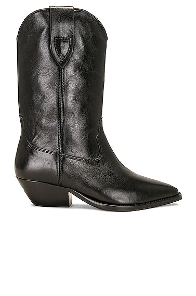 Isabel Marant Leather Duerto Cowboy Boots 40 In Black