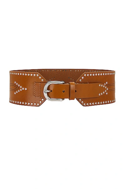 Isabel Marant Telma Belt In Natural & Silver