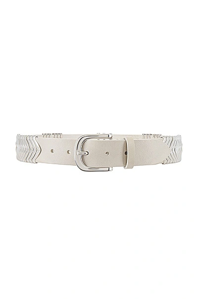 Isabel Marant Tehora Belt In Chalk & Silver