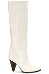 Isabel Marant Ririo Suede Slouchy Boot In Chalk