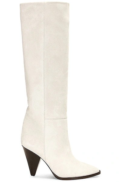 Isabel Marant Ririo Suede Slouchy Boot In Chalk