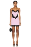 Alexander Wang Cami Dress With Lace Embroidered Heart Shape Cradle Pink In Cradle Pink