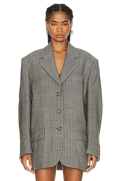 Acne Studios Oversized Blazer In Multi Taupe