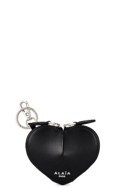 Alaïa Mini Le Coeur Pouch In Noir