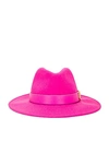Valentino Garavani V Logo Signature Wool Fedora Hat In Pink