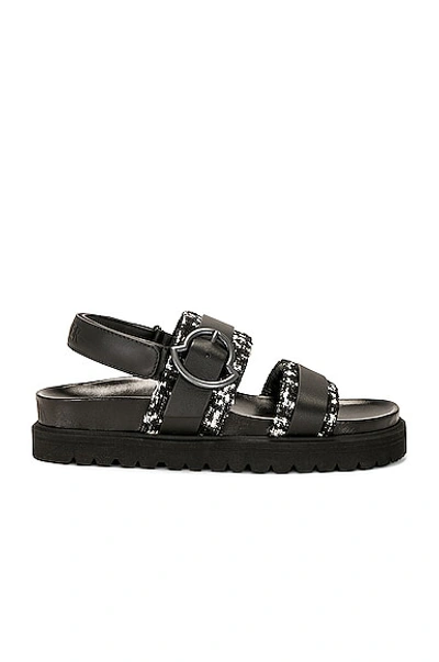 Moncler Bell Buckle Sandal In Black