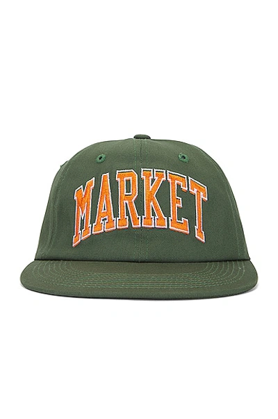 Market Offset Logo-embroidered Cotton Hat In Sage