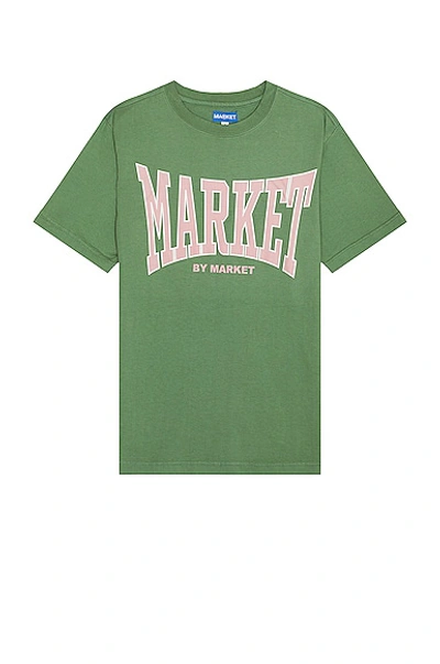 Market Mens Sage Persistent Brand-print Regular-fit Cotton-jersey T-shirt